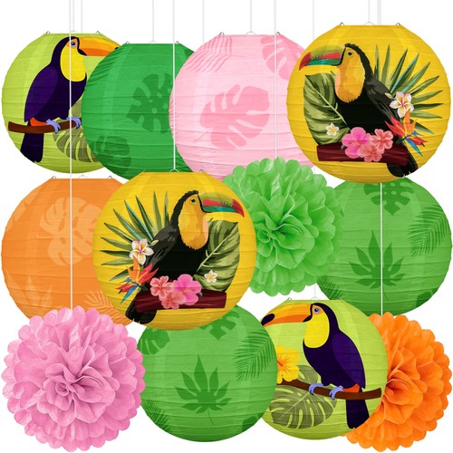 12pcs hawaiian tropical toucan - 12pcs,